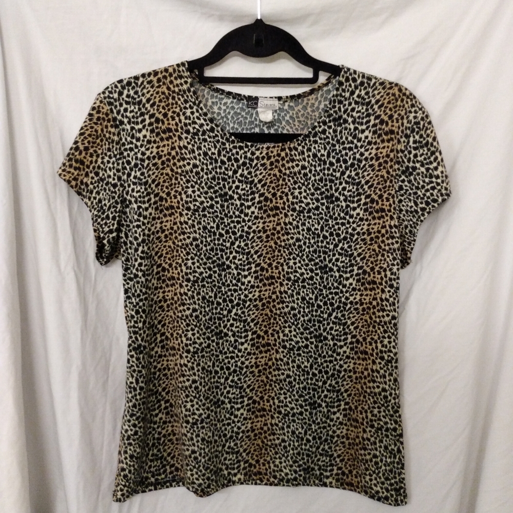KC Stevens animal print top
